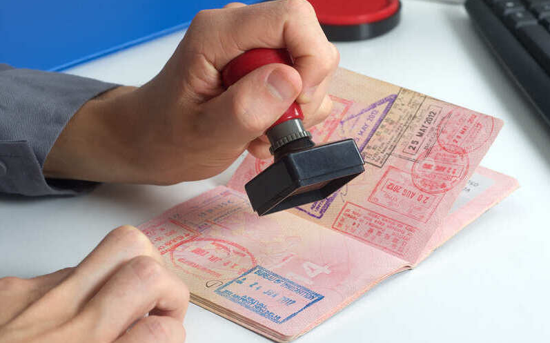 Visa Passport Stamp Stock Image